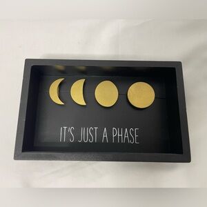 “It’s just a phase” sign decor with moon phases🌙